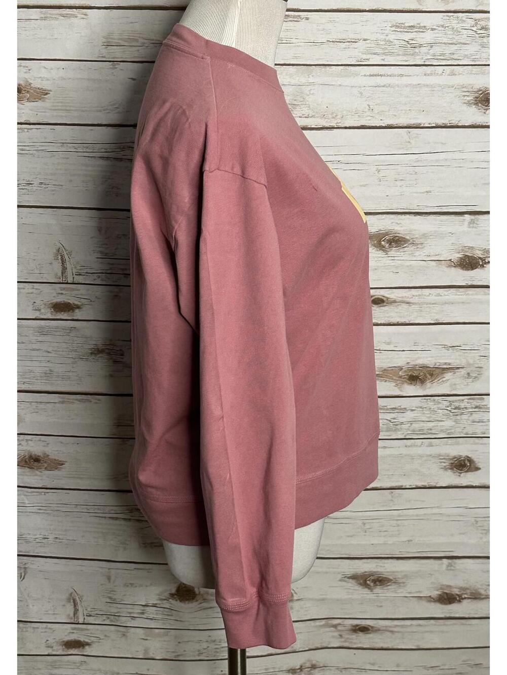 Nike activewear faded pink crewneck logo spellout long sleeve sweatshirt Size M - Picture 4 of 8